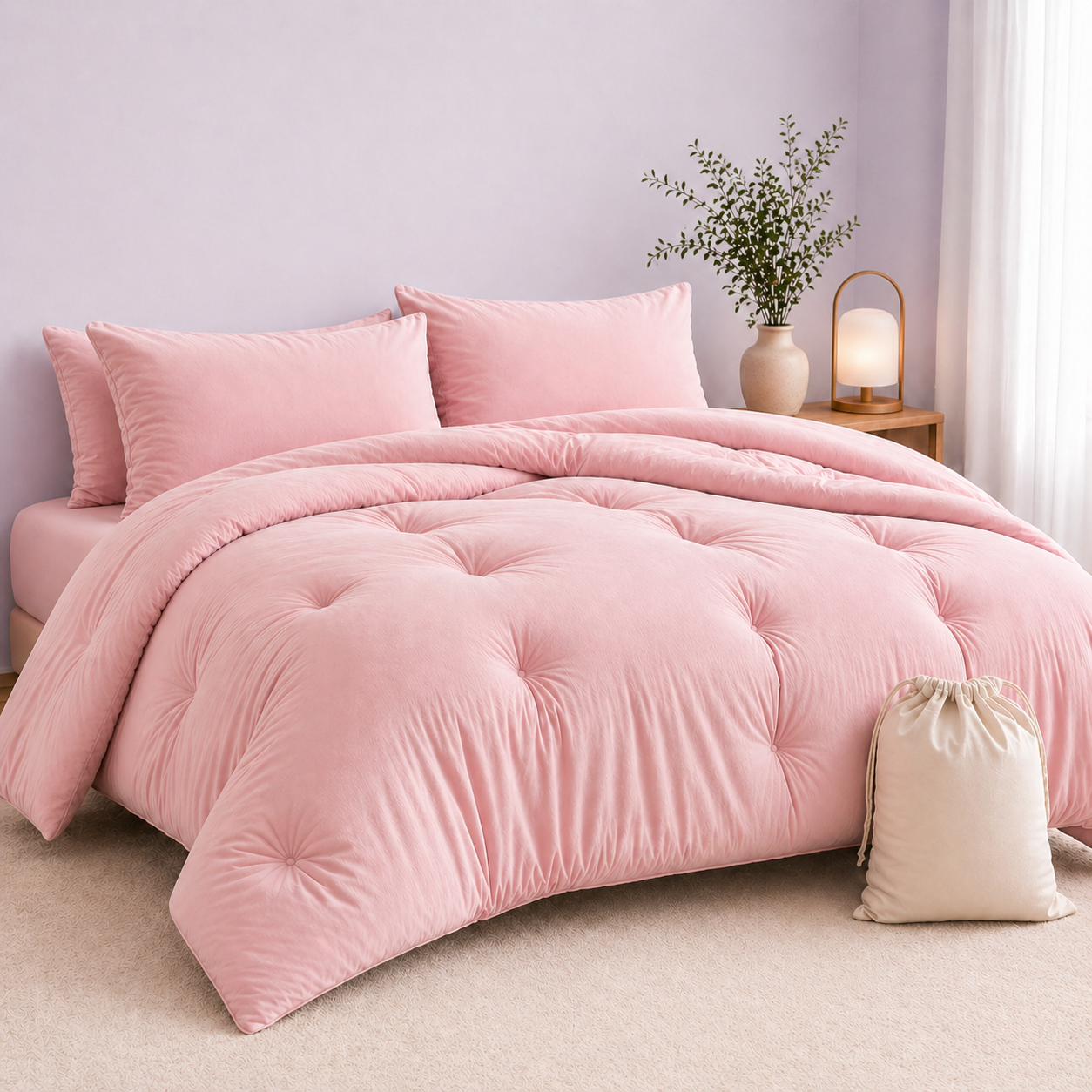 Edredom Premium Rosa Aconchego