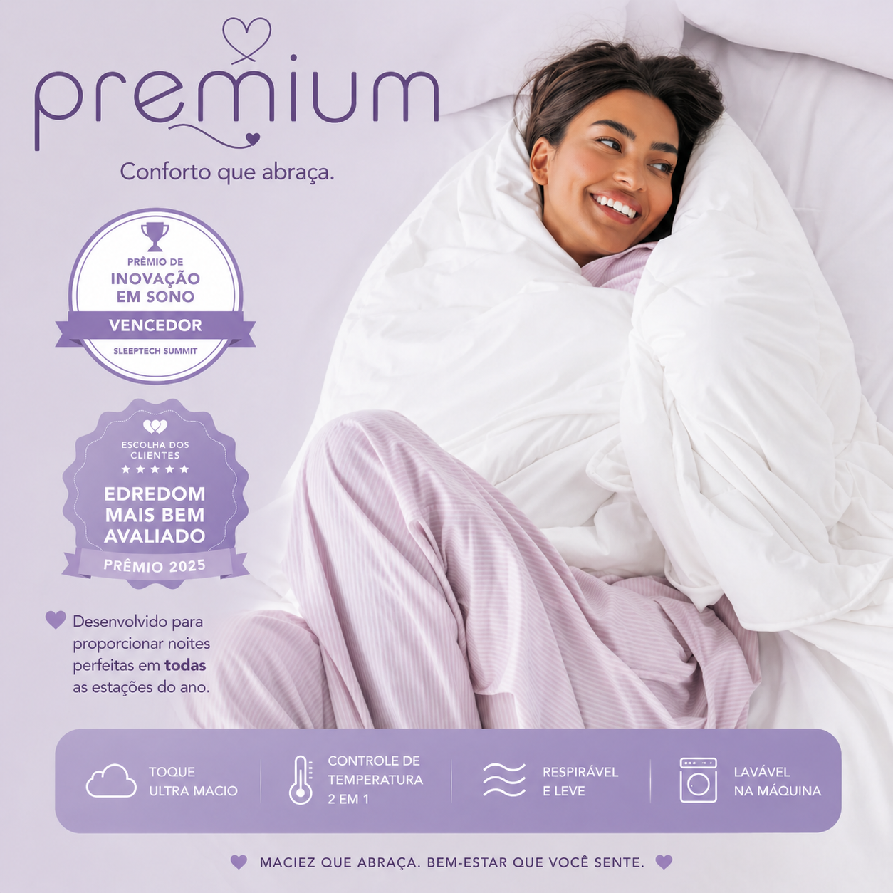 Detalhe do Edredom Premium